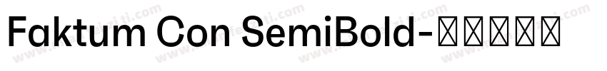 Faktum Con SemiBold字体转换